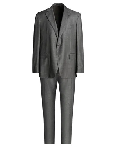 Caruso Man Suit Grey Size 50 Wool