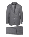 Caruso Tailored Grey Suit With Two-button Blazer In Grey