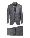 Caruso Man Suit Light Grey Size 44 Wool In Gray