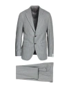 Caruso Man Suit Light Grey Size 46 Cupro, Viscose In Gray