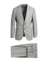 Caruso Man Suit Light Grey Size 46 Wool In Gray