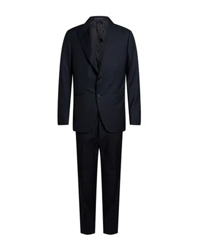 Caruso Man Suit Midnight Blue Size 36 Wool