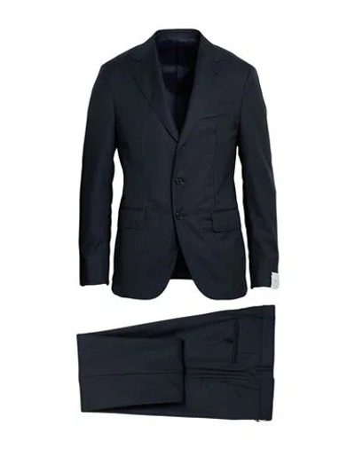Caruso Man Suit Midnight Blue Size 36 Wool