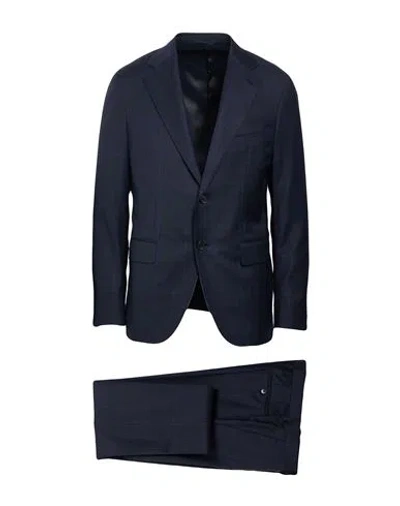 Caruso Man Suit Midnight Blue Size 40 Wool