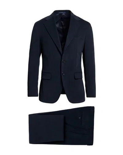 CARUSO CARUSO MAN SUIT MIDNIGHT BLUE SIZE 42 COTTON, ELASTANE