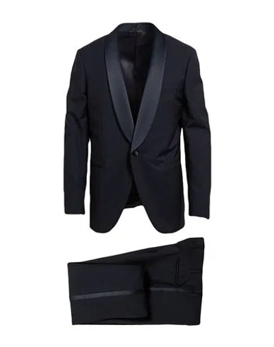 Caruso Man Suit Midnight Blue Size 42 Wool, Mohair Wool
