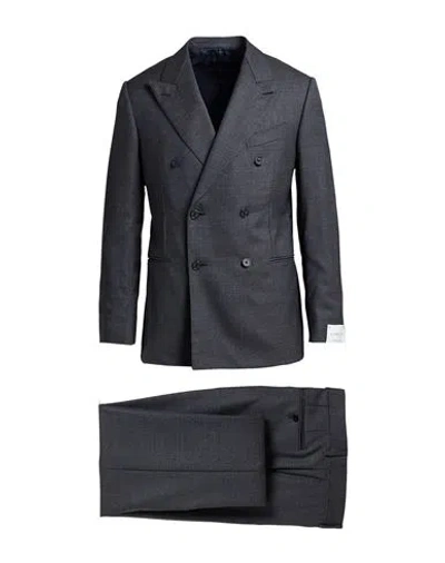 Caruso Man Suit Midnight Blue Size 44 Wool
