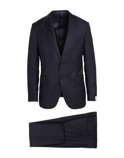 Caruso Man Suit Midnight Blue Size 44 Wool