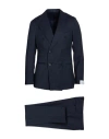 Caruso Man Suit Midnight Blue Size 48 Wool In Blue