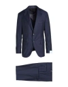 Caruso Man Suit Midnight Blue Size 50 Super 130s Wool In Blue