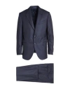 Caruso Man Suit Midnight Blue Size 50 Wool In Blue