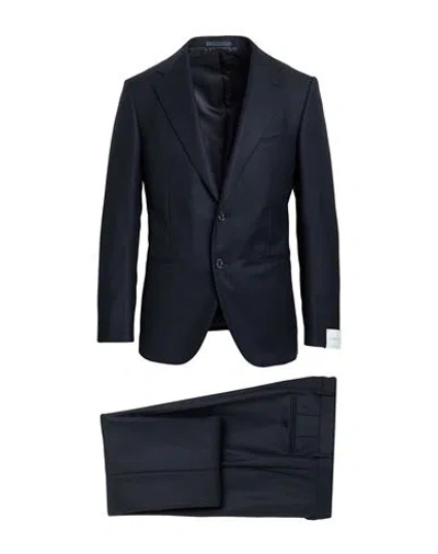 Caruso Man Suit Midnight Blue Size 50 Wool