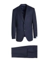 Caruso Man Suit Midnight Blue Size 50 Wool, Elastane In Blue