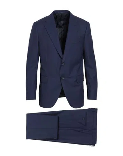 CARUSO スーツ　46 Caruso Man Suit Navy Blue Size 46 Wool | ModeSens