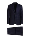 Caruso Man Suit Navy Size 42 Wool, Cashmere In Navy Blue