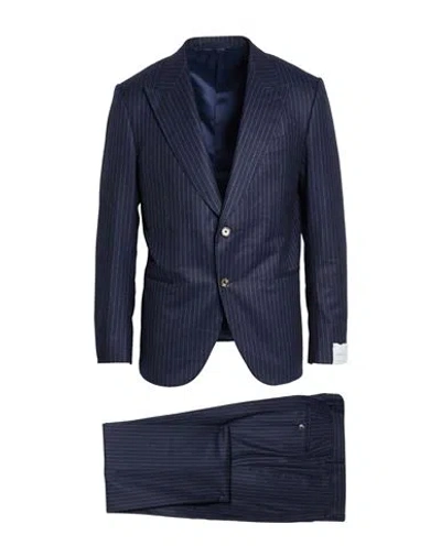 Caruso Man Suit Navy Size 36 Wool