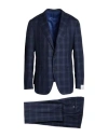 Caruso Man Suit Navy Size 42 Wool In Blue