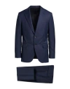 Caruso Man Suit Navy Size 46 Wool In Navy