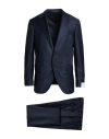 Caruso Man Suit Navy Size 48 Wool In Blue