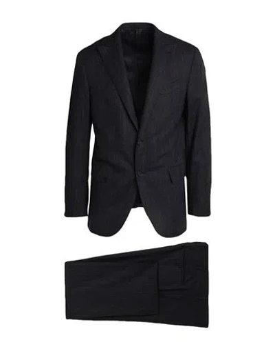 Caruso Man Suit Steel Grey Size 44 Wool, Polyamide, Elastane
