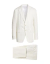 Caruso Man Suit White Size 44 Cotton, Linen, Silk In White