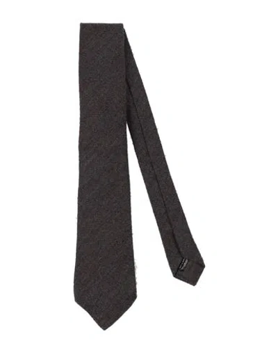 Caruso Man Ties & Bow Ties Dark Brown Size - Cotton, Wool, Polyamide