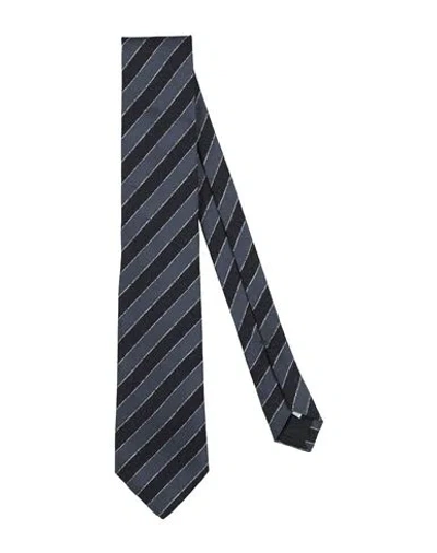 Caruso Man Ties & Bow Ties Navy Size - Silk, Wool In Blue