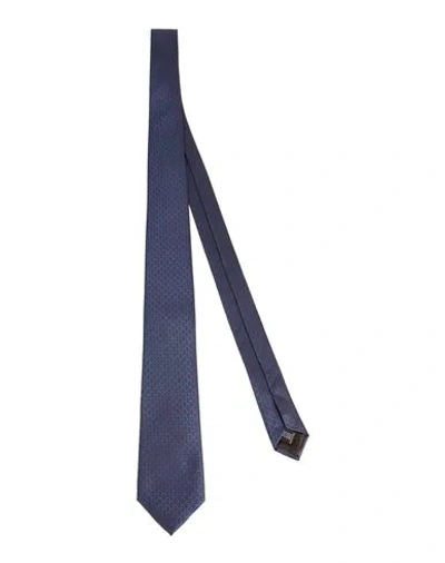 Caruso Man Ties & Bow Ties Slate Blue Size - Silk