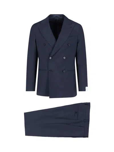 Caruso Men's Wool-mohair Dress In Blue