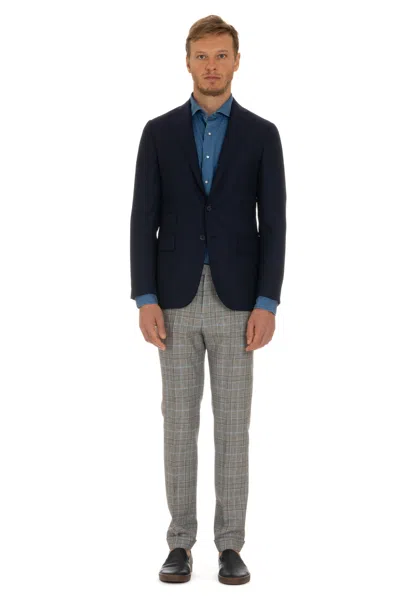 Caruso Modern Casual Jacket In Blue