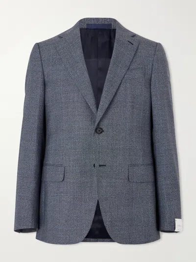 Caruso Norma Prince Of Wales Wool Suit Jacket In Gray