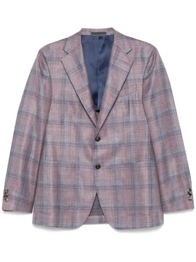 CARUSO PLAID-CHECK BLAZER