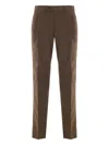 Caruso Pleated Corduroy Trousers In Brown