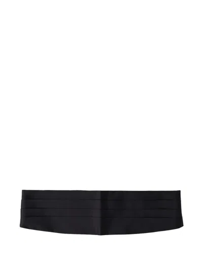 Caruso Pleated Silk Cummerbund In Animal Print