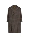 Caruso Rigoletto Check Double-breasted Coat In Brown