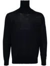 Caruso Roll-neck Jumper In Blue