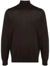 Caruso Roll-neck Jumper In Brown