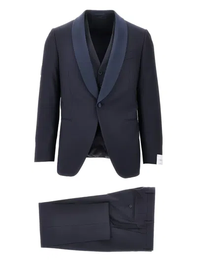 Caruso Shawl-lapel Tuxedo Suit In Blue