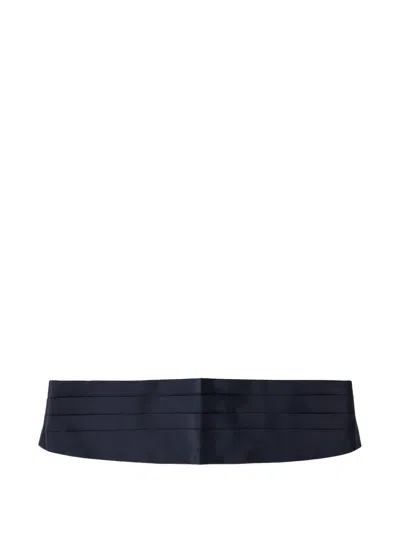 Caruso Silk Pleated Cummerbund In Black