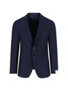 Caruso Single-breasted Blazer In Blue