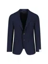 Caruso Single-breasted Blazer In Blue