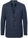 Caruso Single-breasted Blazer In Blue