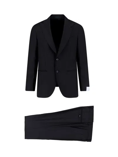 Caruso Single-breasted Suit In Black