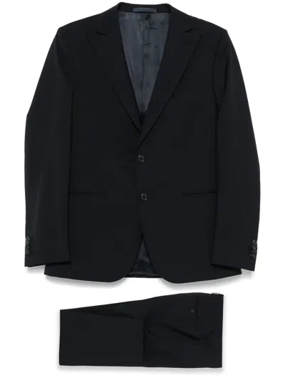 Caruso Single-breasted Suit In Blue