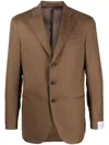 Caruso Single-breasted Wool Blazer In Brown