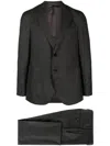 Caruso Single-breasted Wool Suit In Black