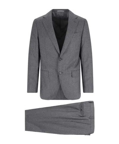 CARUSO SINGLE-BREASTED WOOL SUIT
