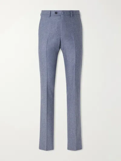 Caruso Straight-leg Wool And Cashmere-blend Suit Trousers In Blue