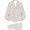 Caruso Striped Blazer In Beige