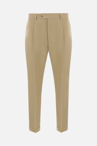 Caruso Armide Linen Trousers In Mid Beige